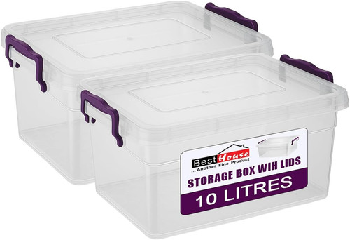 Clear plastic storage - plastic, boxes