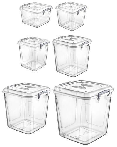 Clear plastic box with - plastic,