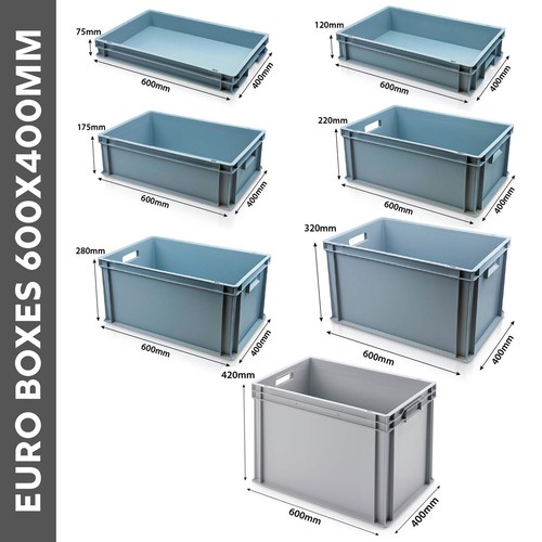 Grey heavy duty euro stacking - grey,